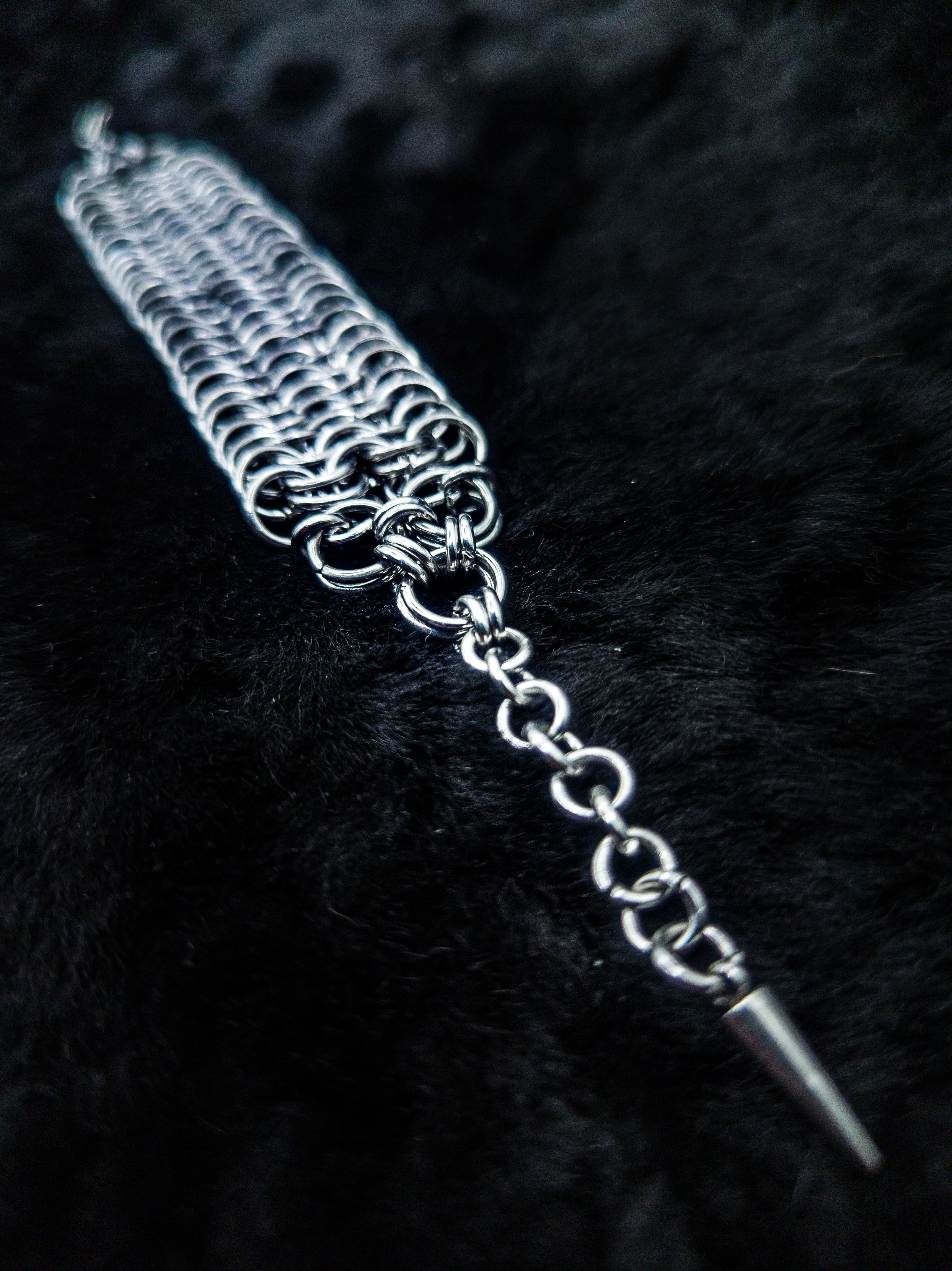 egide chainmail bracelet gothic jewelry handcrafted